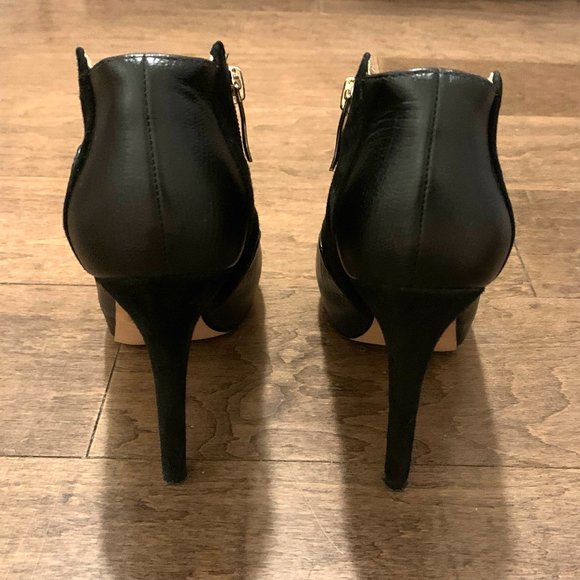 GUESS By Marciano Black Leather Stiletto Ankle Boots - Picture 6 of 8